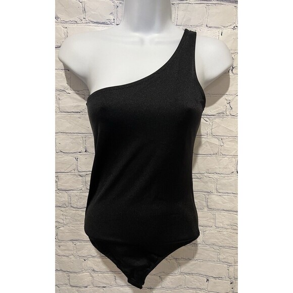 Urban outfitters Out From Under Ribbed one shoulder asymmetrical BodySuit Small - Picture 1 of 6